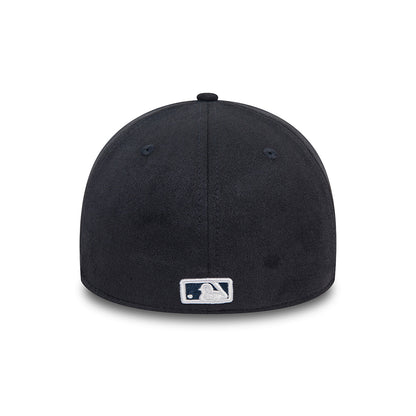 Gorra de béisbol 39THIRTY MLB Faux Suede New York Yankees de New Era - Azul Marino-Blanco