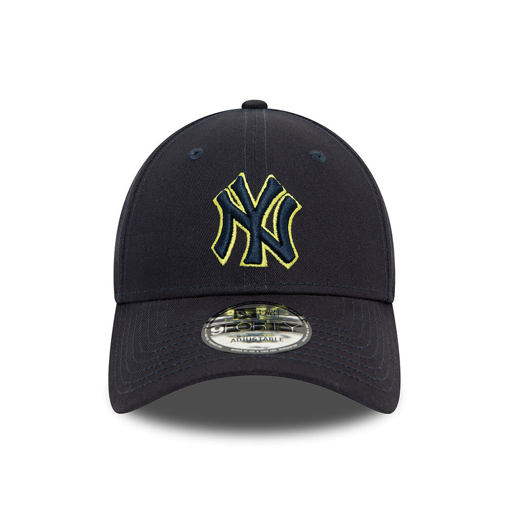 Gorra de béisbol 9FORTY MLB Team Outline New York Yankees de New Era - Azul Marino-Lima