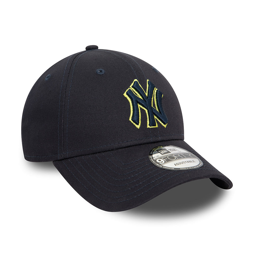 Gorra de béisbol 9FORTY MLB Team Outline New York Yankees de New Era - Azul Marino-Lima