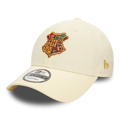 Gorra de béisbol 9FORTY Harry Potter Hogwarts de New Era - Crema