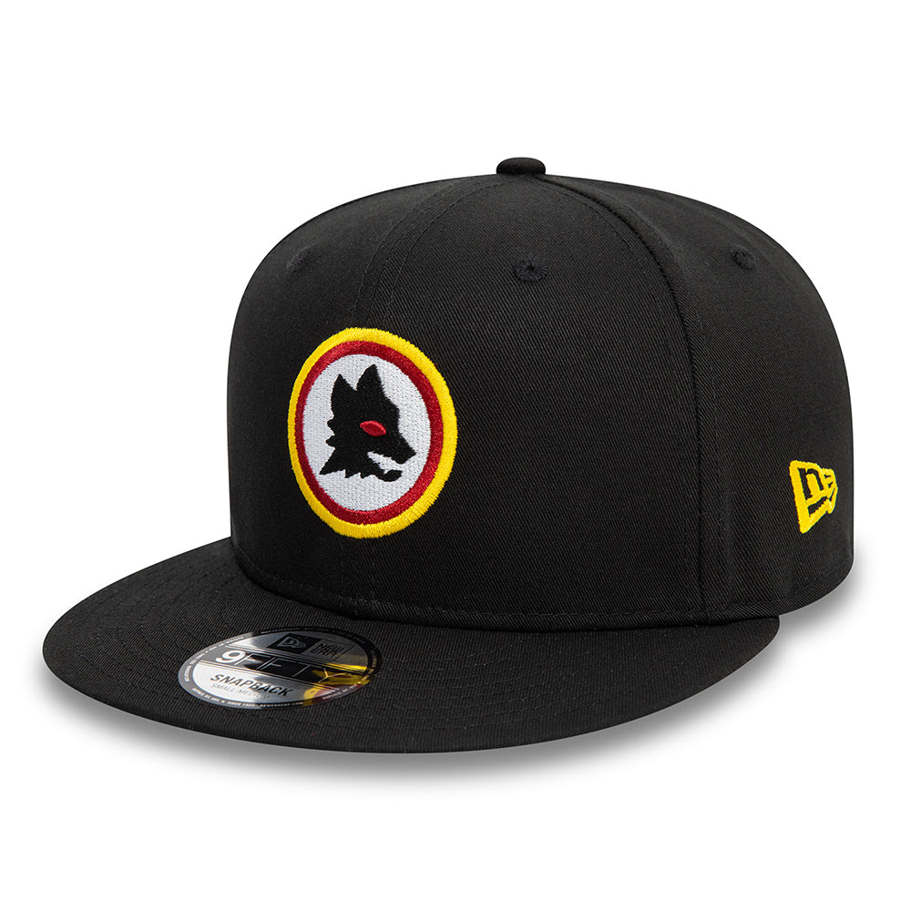 Gorra Snapback 9FIFTY Lupetto AS Roma de New Era - Negro