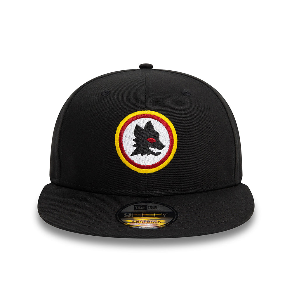 Gorra Snapback 9FIFTY Lupetto AS Roma de New Era - Negro