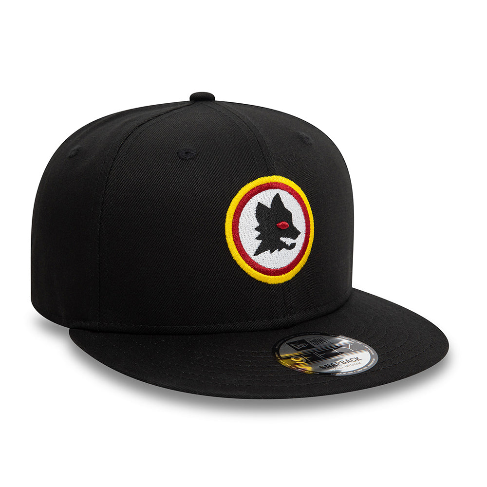 Gorra Snapback 9FIFTY Lupetto AS Roma de New Era - Negro