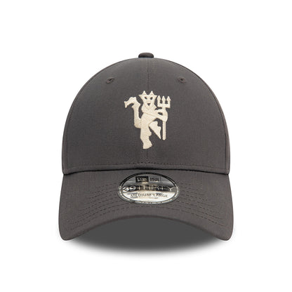 Gorra de béisbol 39THIRTY Emblema del Diablo Manchester United FC de New Era - Grafito