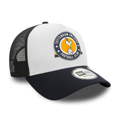 Gorra Trucker A-Frame Graphic Repreve Tottenham Hotspur FC de New Era - Azul Marino-Blanco