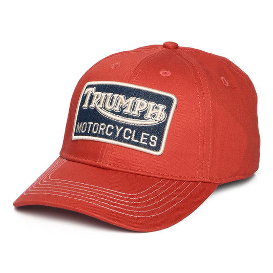 Gorra de béisbol Forecourt de algodón de Triumph Motorcycles - Rojo Óxido