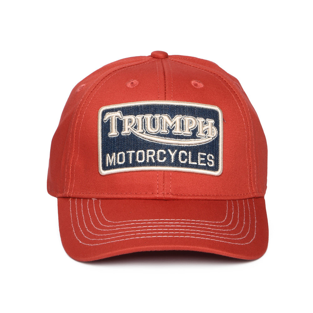 Gorra de béisbol Forecourt de algodón de Triumph Motorcycles - Rojo Óxido