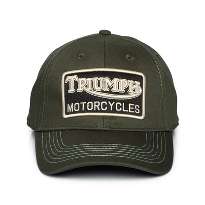 Gorra de béisbol Forecourt de algodón de Triumph Motorcycles - Oliva Oscuro