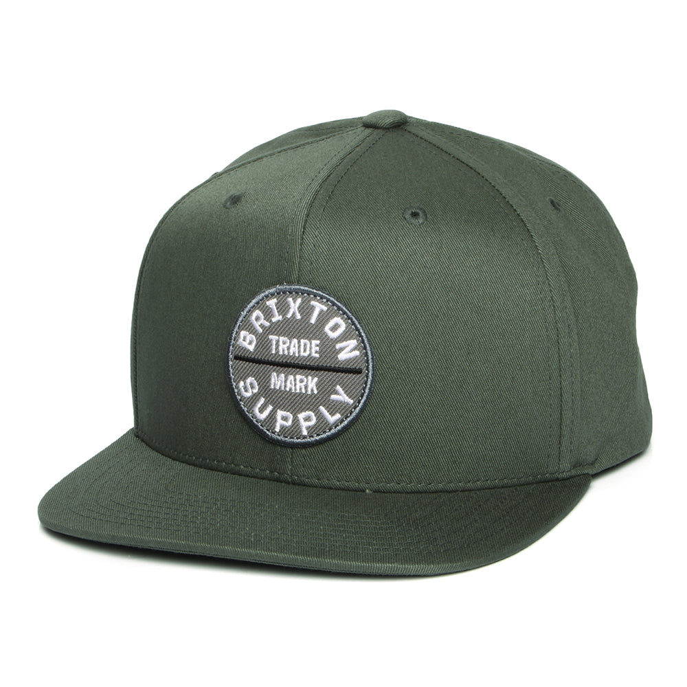 Gorra Snapback Oath III de algodón de Brixton - Vetiver Oscuro