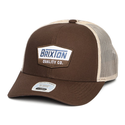 Gorra Trucker Regal NetPlus MP de Brixton - Marrón-Blanco Roto