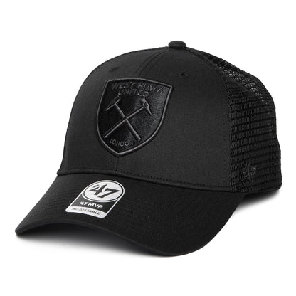 Gorra Trucker Branson MVP West Ham United FC de 47 Brand - Negro sobre Negro