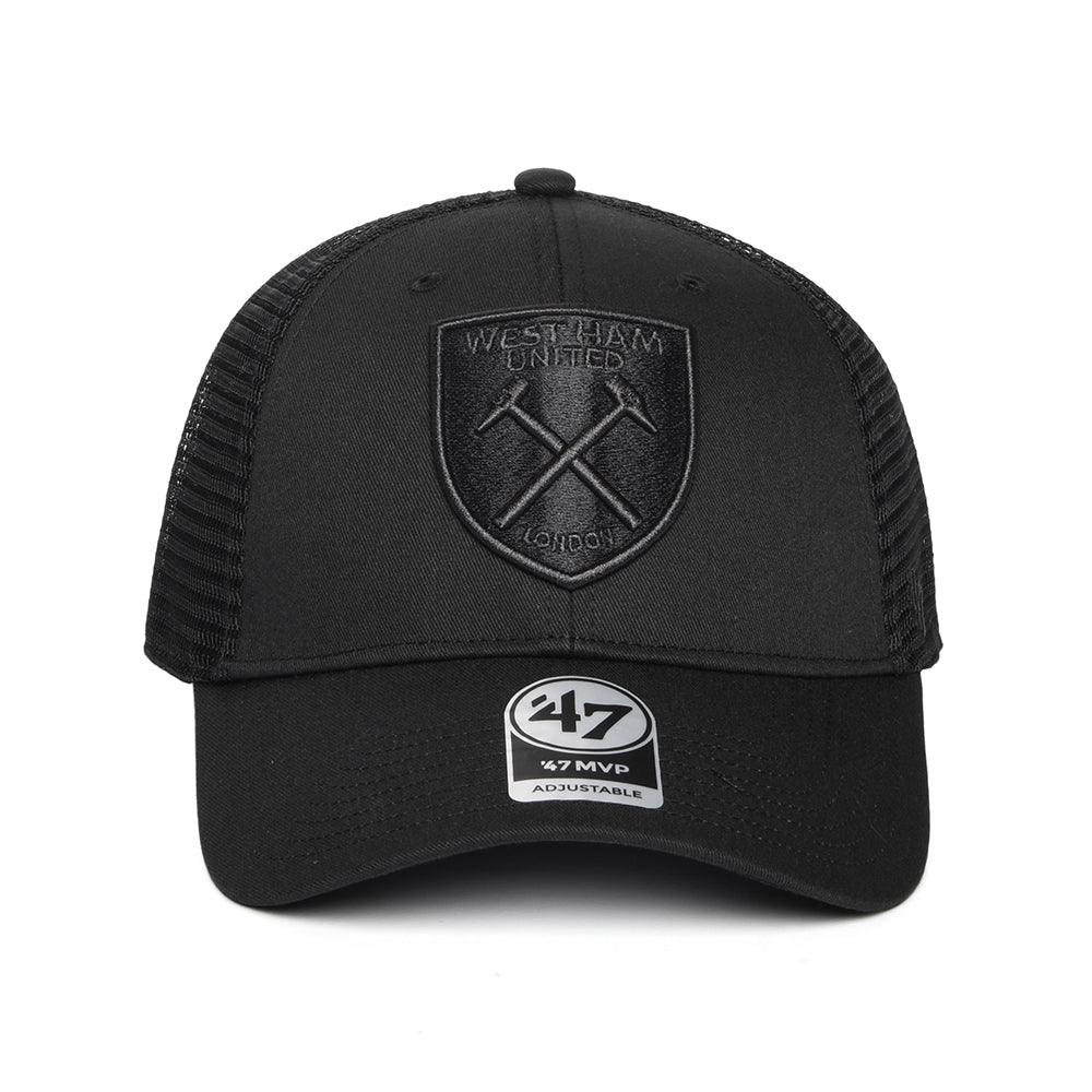 Gorra Trucker Branson MVP West Ham United FC de 47 Brand - Negro sobre Negro