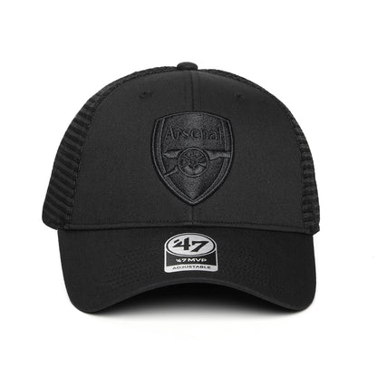 Gorra Trucker Branson MVP Arsenal FC de 47 Brand - Negro sobre Negro