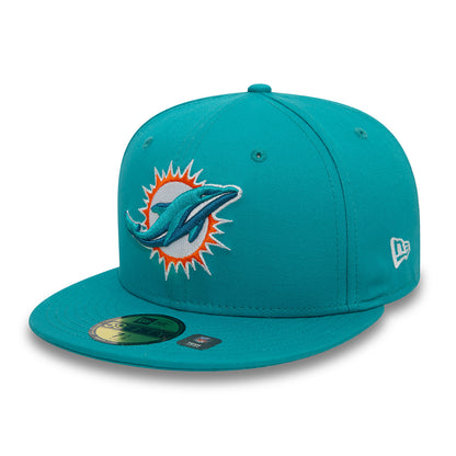 Gorra de béisbol 59FIFTY NFL OTC Miami Dolphins de New Era - Verde Azulado