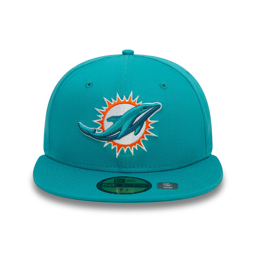 Gorra de béisbol 59FIFTY NFL OTC Miami Dolphins de New Era - Verde Azulado