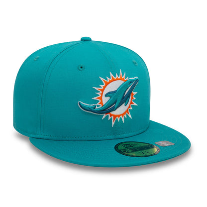 Gorra de béisbol 59FIFTY NFL OTC Miami Dolphins de New Era - Verde Azulado