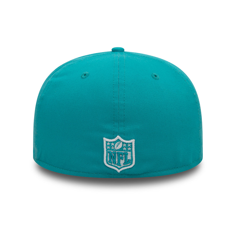 Gorra de béisbol 59FIFTY NFL OTC Miami Dolphins de New Era - Verde Azulado