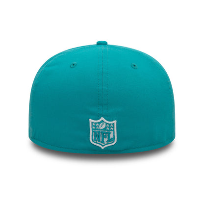 Gorra de béisbol 59FIFTY NFL OTC Miami Dolphins de New Era - Verde Azulado