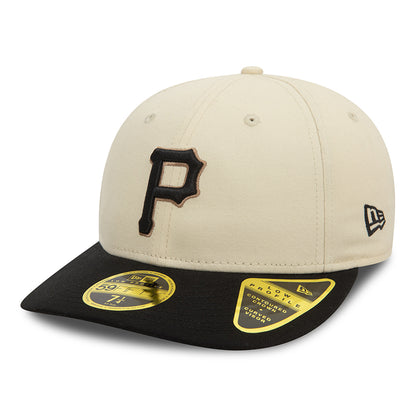 Gorra de béisbol 59FIFTY Perfil Bajo MLB Seasonal World Series Pittsburgh Pirates de New Era - Crema Claro-Negro