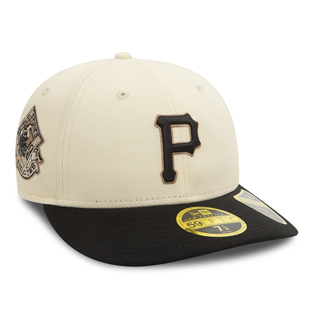 Gorra de béisbol 59FIFTY Perfil Bajo MLB Seasonal World Series Pittsburgh Pirates de New Era - Crema Claro-Negro