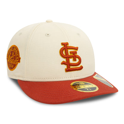 Gorra de béisbol 59FIFTY Perfil Bajo MLB Seasonal World St. Louis Cardinals de New Era - Crema Claro-Rojo Óxido