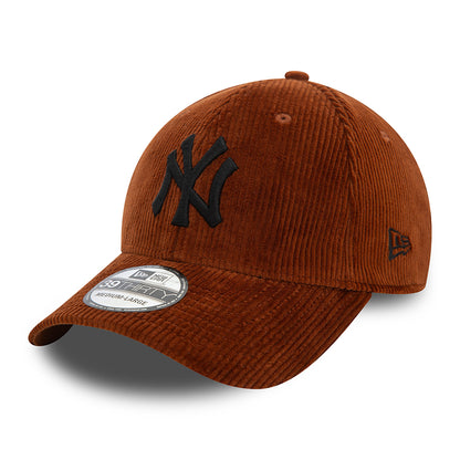 Gorra de béisbol 39THIRTY MLB Cord New York Yankees de New Era - Marrón-Negro