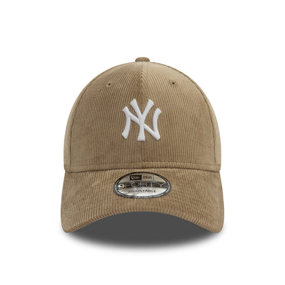 Gorra de béisbol 9FORTY MLB Cord New York Yankees de New Era - Gris Topo-Blanco