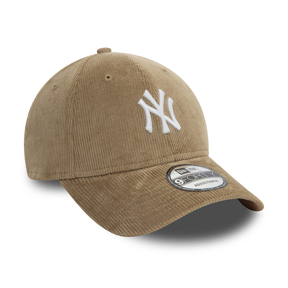 Gorra de béisbol 9FORTY MLB Cord New York Yankees de New Era - Gris Topo-Blanco