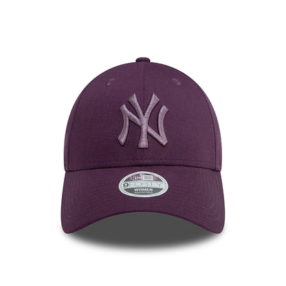 Gorra de béisbol 9FORTY MLB Metallic New York Yankees para mujeres de New Era - Ciruela