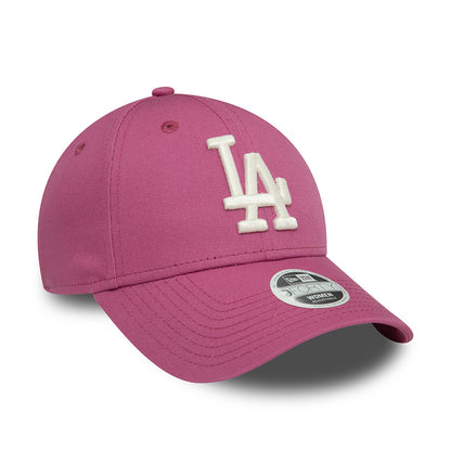 Gorra de béisbol 9FORTY MLB League Essential L.A. Dodgers de New Era - Malva-Blanco Roto