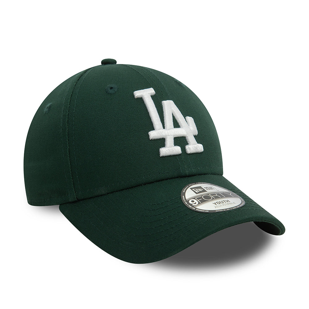 Gorra de béisbol niños 9FORTY MLB League Essential L.A. Dodgers de New Era - Verde Oscuro-Blanco