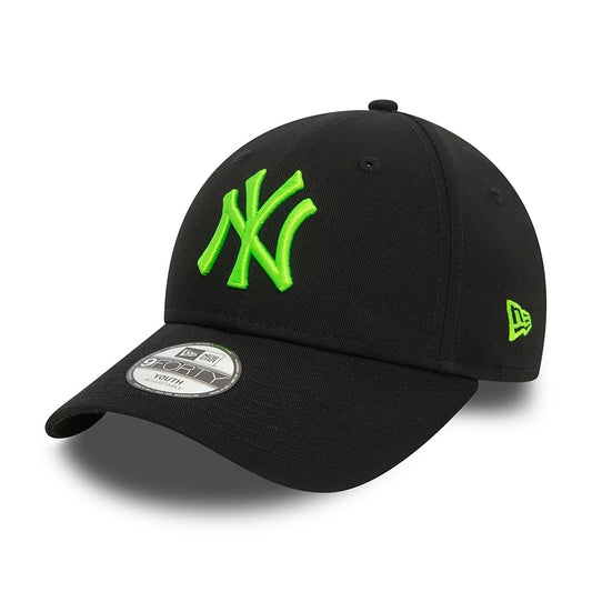 Gorra de béisbol niños 9FORTY - MLB Neon New York Yankees de New Era - Negro-Verde Neon