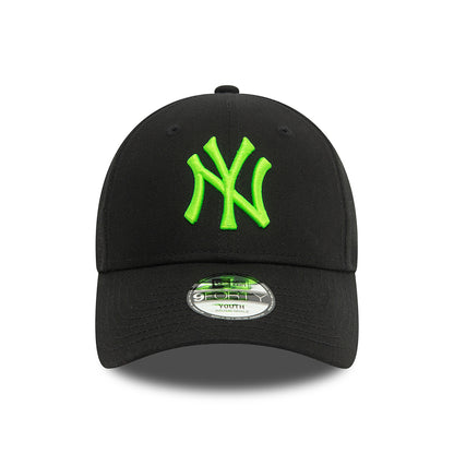 Gorra de béisbol niños 9FORTY - MLB Neon New York Yankees de New Era - Negro-Verde Neon