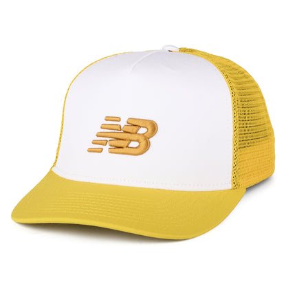 Gorra Trucker Sport Essentials de New Balance - Blanco-Limón