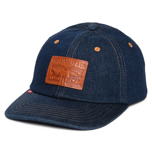 Gorra de béisbol Relaxed Heritage de tejido vaquero de Levi's - Azul Oscuro