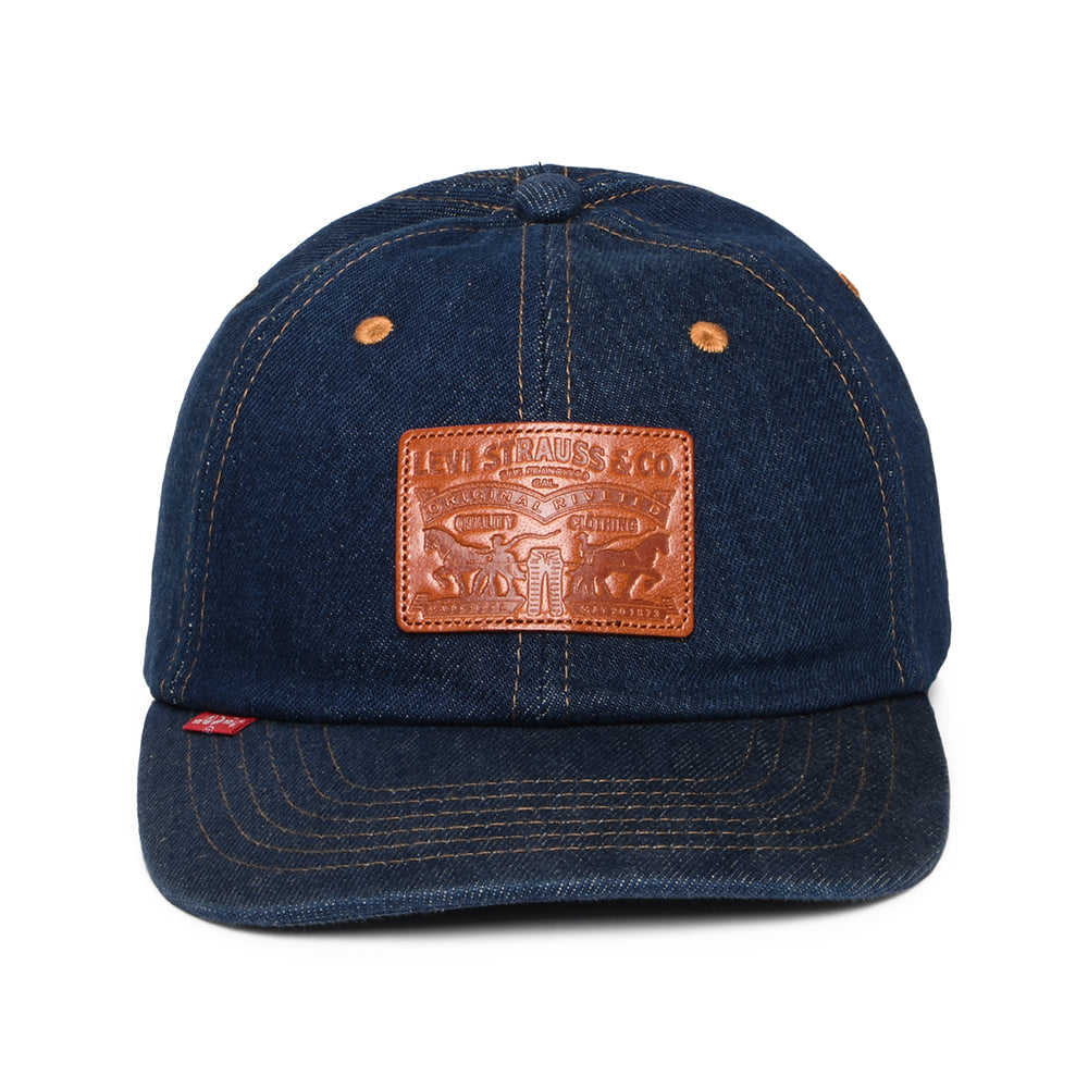 Gorra de béisbol Relaxed Heritage de tejido vaquero de Levi's - Azul Oscuro