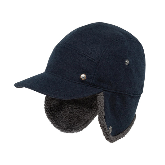 Gorra 5 paneles reciclado con orejeras de Sunday Afternoons - Azul Oscuro