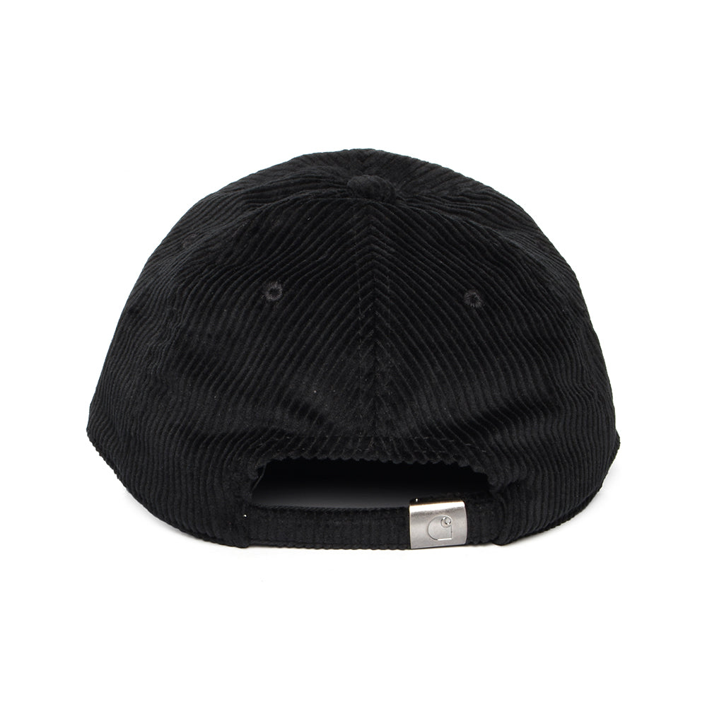 Gorra de béisbol Harlem de pana Wale de Carhartt WIP - Negro sobre Negro