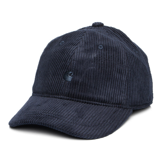 Gorra de béisbol Harlem de pana Wale de Carhartt WIP - Azul Oscuro