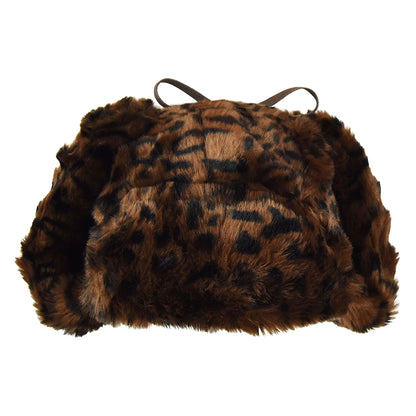 Gorro Aviador de piel sintética de Kangol - Leopardo