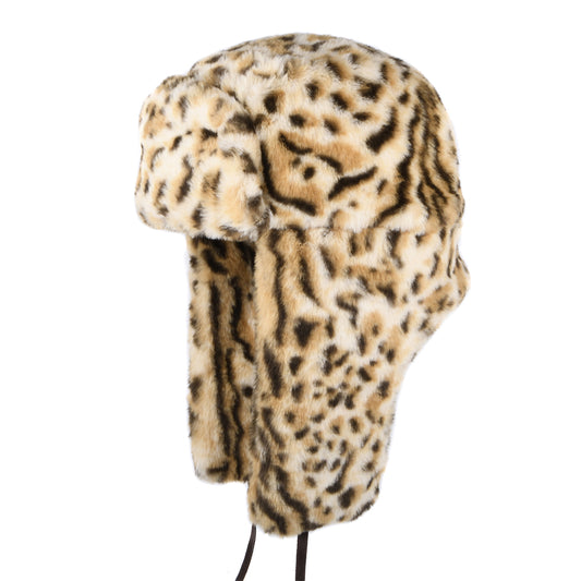 Gorro Aviador de piel sintética de Kangol - Leopardo de las Nieves