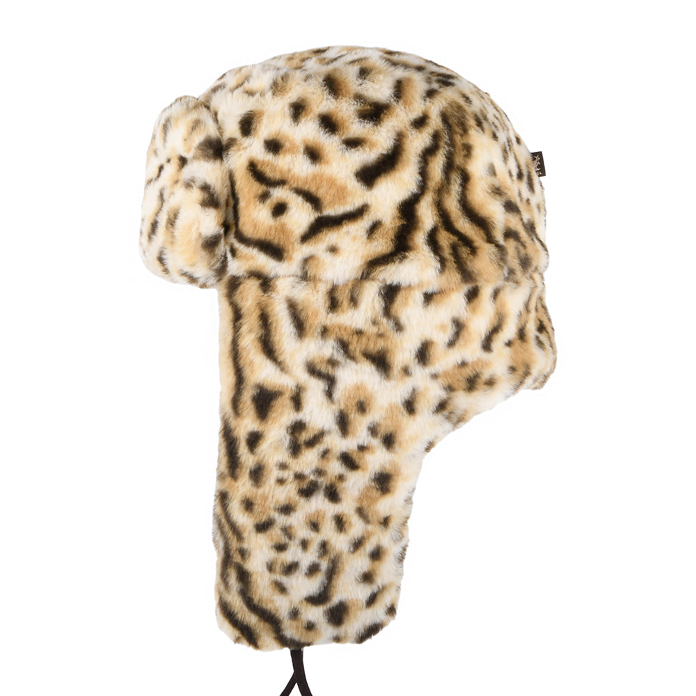 Gorro Aviador de piel sintética de Kangol - Leopardo de las Nieves