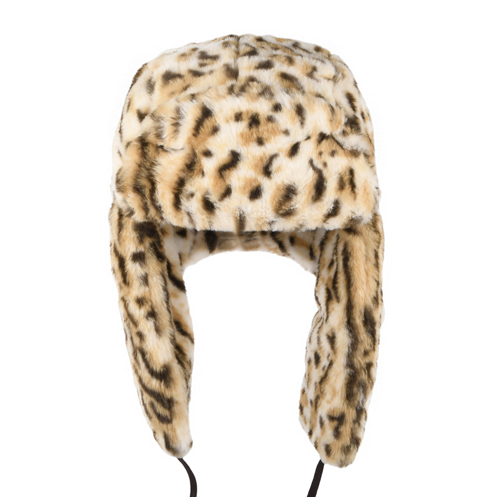 Gorro Aviador de piel sintética de Kangol - Leopardo de las Nieves