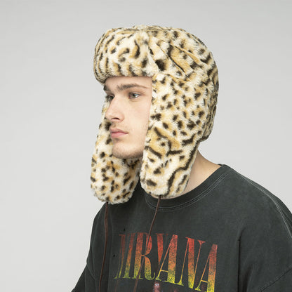 Gorro Aviador de piel sintética de Kangol - Leopardo de las Nieves