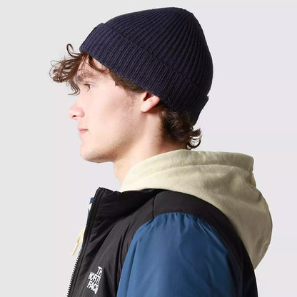 Gorro TNF Logo Box con vuelta de The North Face - Azul Marino