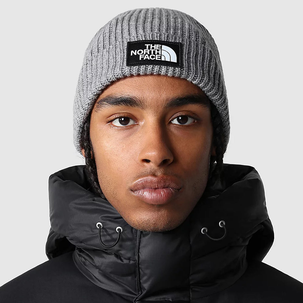 Gorro TNF Logo Box con vuelta de The North Face - Gris Medio