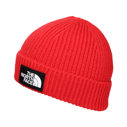 Gorro TNF Logo Box con vuelta de The North Face - Rojo