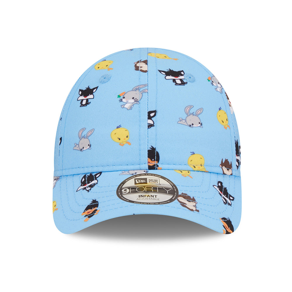 Gorra de béisbol bebé 9FORTY Looney Tunes AOP Multi Character de New Era - Azul Cielo