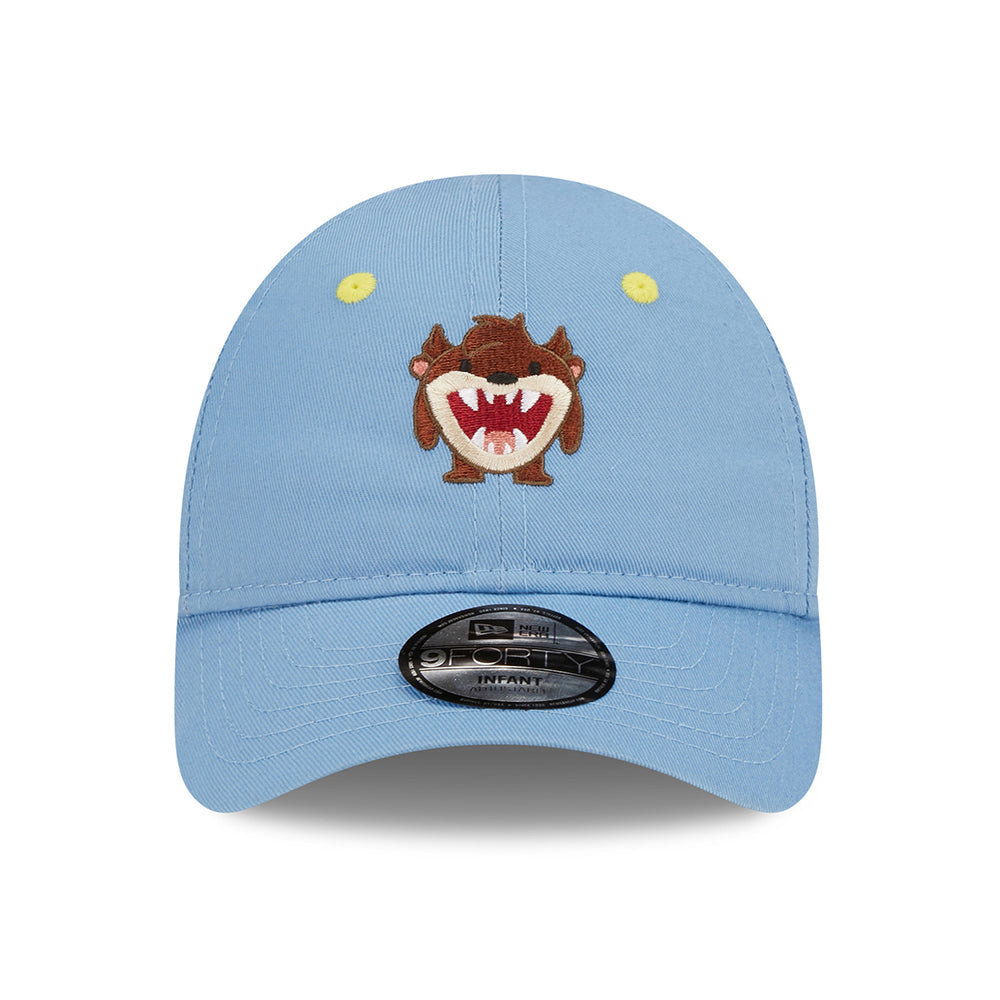 Gorra de béisbol bebé 9FORTY Chibi Looney Tunes Taz de New Era - Azul Cielo