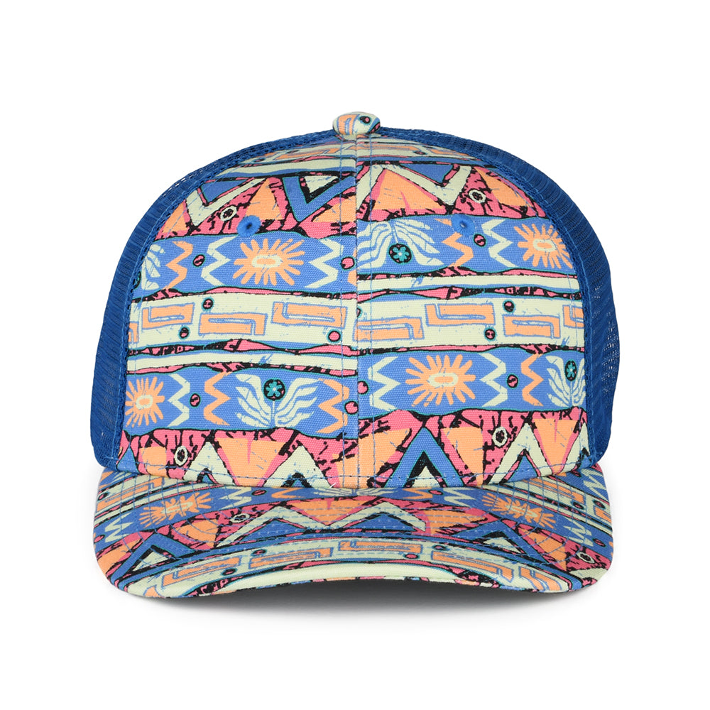 Gorra Trucker niños High Hopes Geo de algodón orgánico de Patagonia - Múltiples tonalidades azules